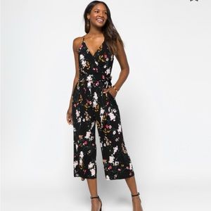 Kaileigh Rica Knit Crop Jumpsuit, size M